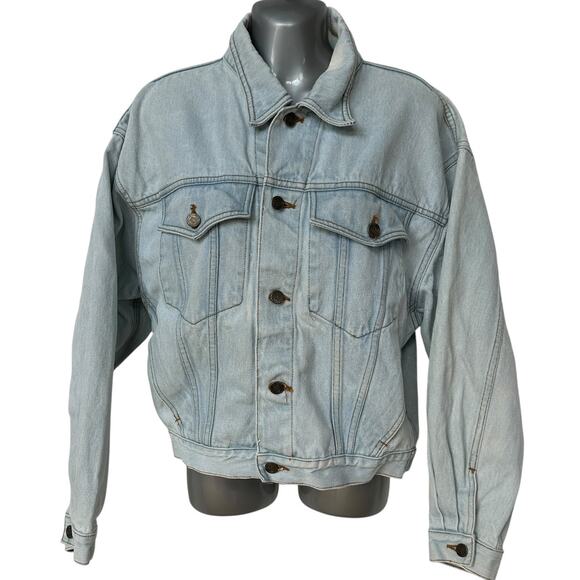 Vintage The Limited Jean Jacket International Embroidered Trucker Women's Large - Picture 11 of 11